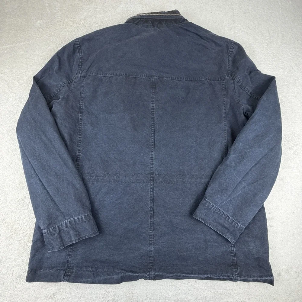 Levi's Utility Field Jacket Mens XL Navy Blue Quilted Coat Military Canvas Chore